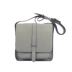 Hermes Gray Cow Leather Messenger Bags